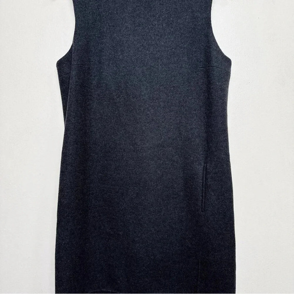 Lanvin Paris Wool Womens 40 Sleeveless Grey Sheath Dress - Picture 7 of 12